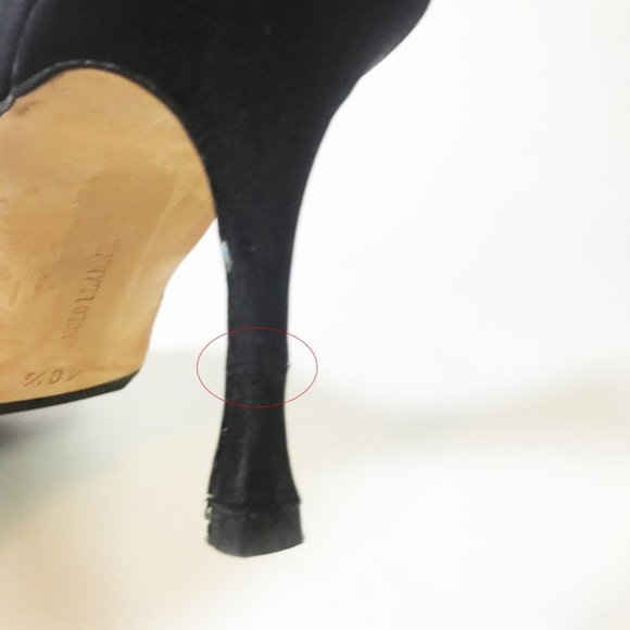 Manolo Blahnik Satin CAROLYNE Slingback, Size 40.5 - Picture 6 of 8